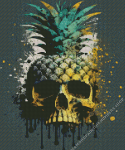 Pineapple skull Diamond Paints