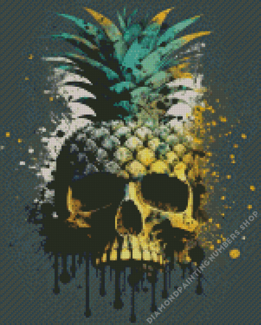 Pineapple skull Diamond Paints