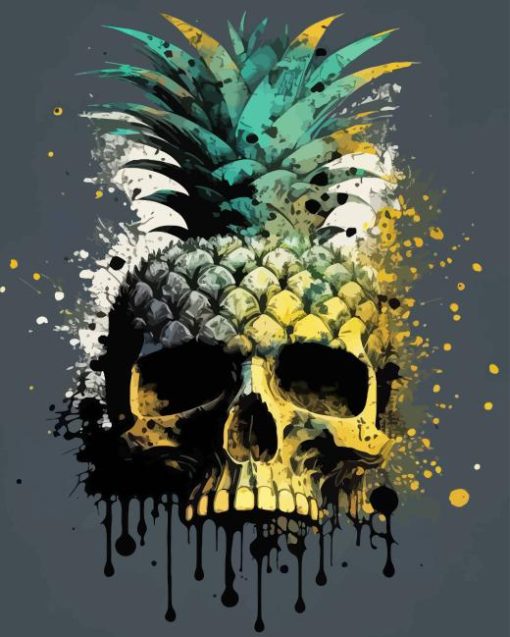 Pineapple skull Diamond Paints