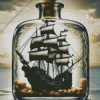 Pirate ship in bottle Diamond By Numbers