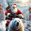 Polar Bears And Santa Claus Diamond By Numbers