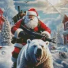 Polar Bears And Santa Claus Diamond By Numbers