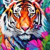 Pop art tiger Diamond By Numbers