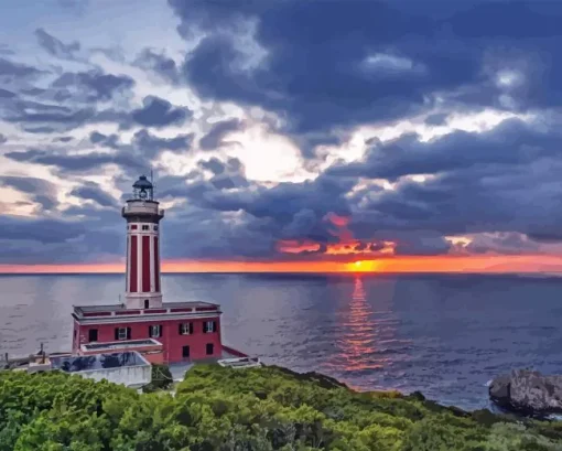 Punta Carena lighthouse Diamond By Numbers