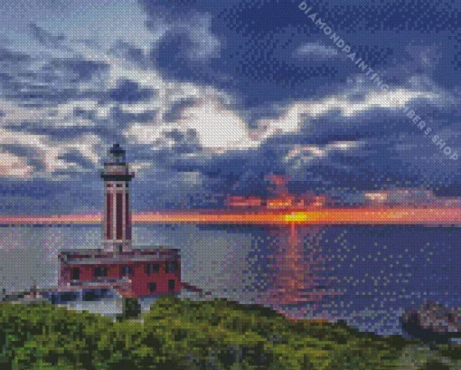 Punta Carena lighthouse Diamond By Numbers