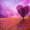 Purple tree heart Diamond Paints