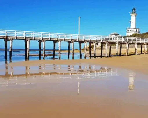 Queenscliff white lighthouse Diamond By Numbers