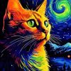 Starry night cat Diamond By Numbers