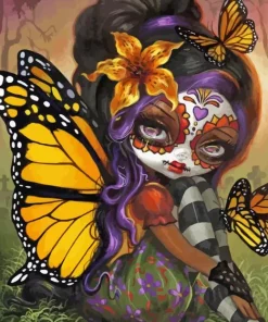 Sugar skull fairy Diamond By Numbers