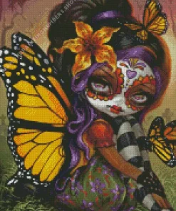 Sugar skull fairy Diamond By Numbers