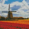 Tulips in holland Diamond By Numbers