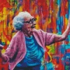 abstract Old woman dancing Diamond By Numbers