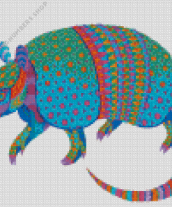 colorful armadillo Diamond Paints