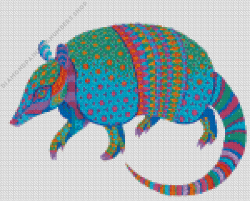 colorful armadillo Diamond Paints