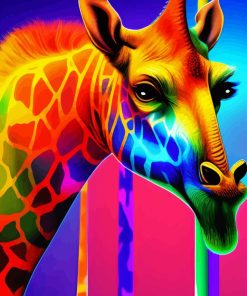 colorful giraffe Diamond Paints