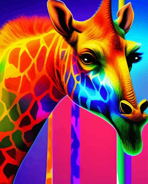 colorful giraffe Diamond Paints