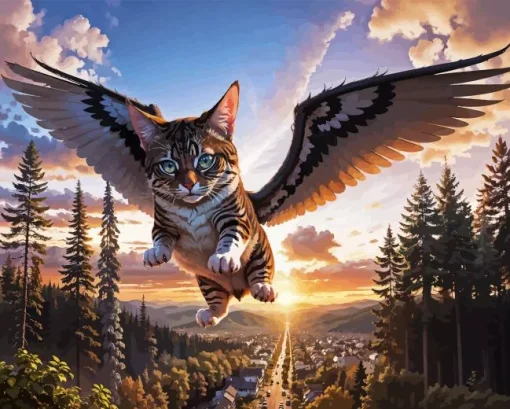 flying cat Diamond By Numbers