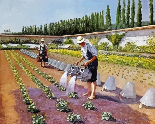 gustave caillebotte the gardeners Diamond By Numbers