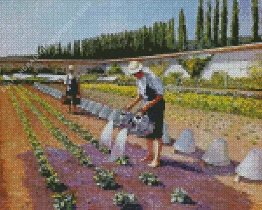 gustave caillebotte the gardeners Diamond By Numbers