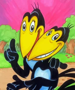 heckle and jeckle Diamond By Numbers