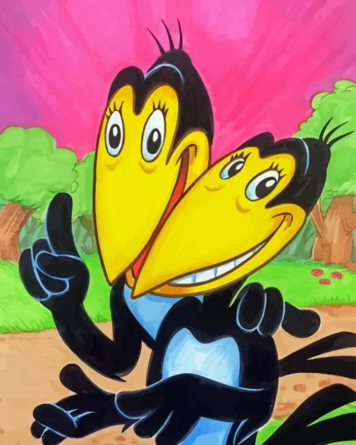 heckle and jeckle Diamond By Numbers