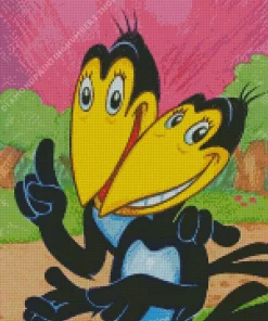 heckle and jeckle Diamond By Numbers