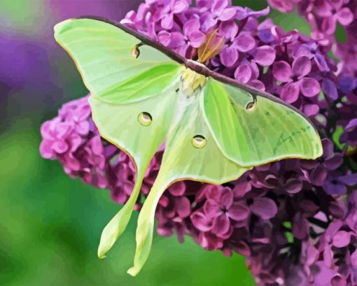 luna moth Diamond Paints