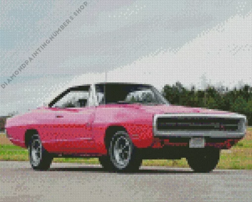 pink Charger rt 1970 Diamond By Numbers