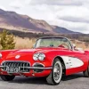 red 1960 corvette Diamond By Numbers