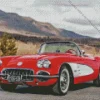 red 1960 corvette Diamond By Numbers