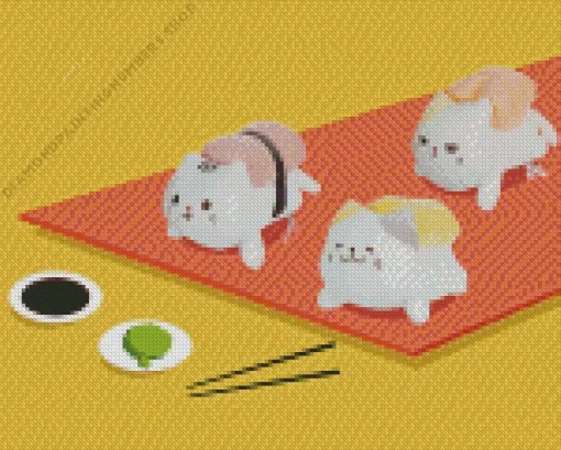 sushi cat Diamond By Numbers