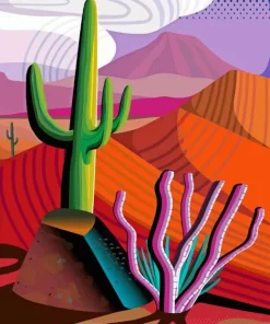 desert illustration Diamond By Numbers