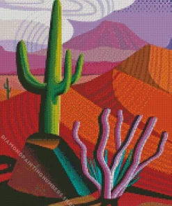 desert illustration Diamond By Numbers