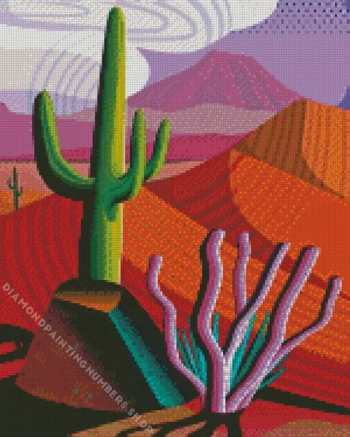 desert illustration Diamond By Numbers