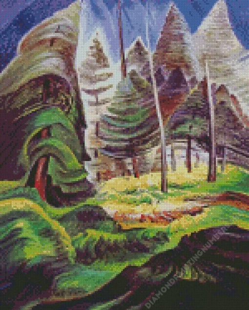 Emily carr a rushing sea of undergrowth Diamond Paintings