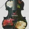 Floral black violin Diamond Paintings