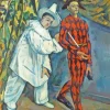 Pierrot and Harlequin by Paul Cezanne Diamond Paintings