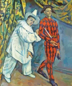 Pierrot and Harlequin by Paul Cezanne Diamond Paintings