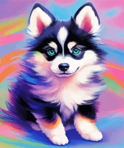 baby husky Diamond Paints
