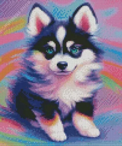 baby husky Diamond Paints