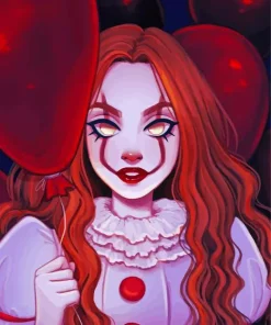 female pennywise art Diamond Paintings
