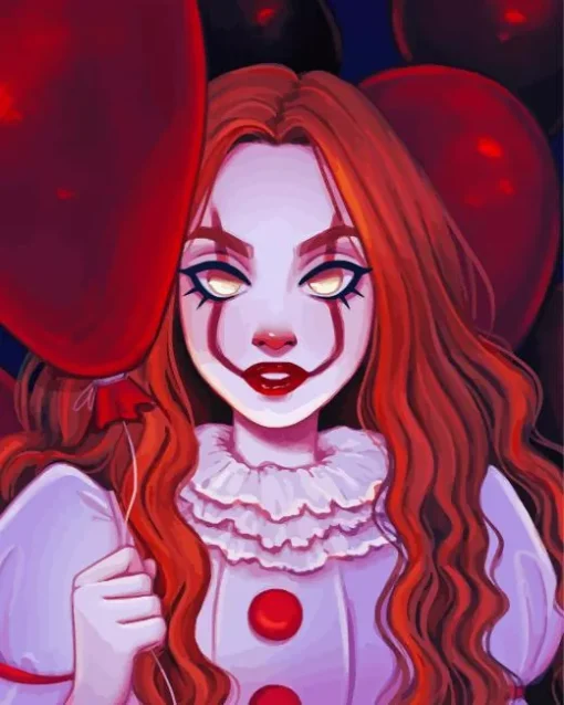 female pennywise art Diamond Paintings
