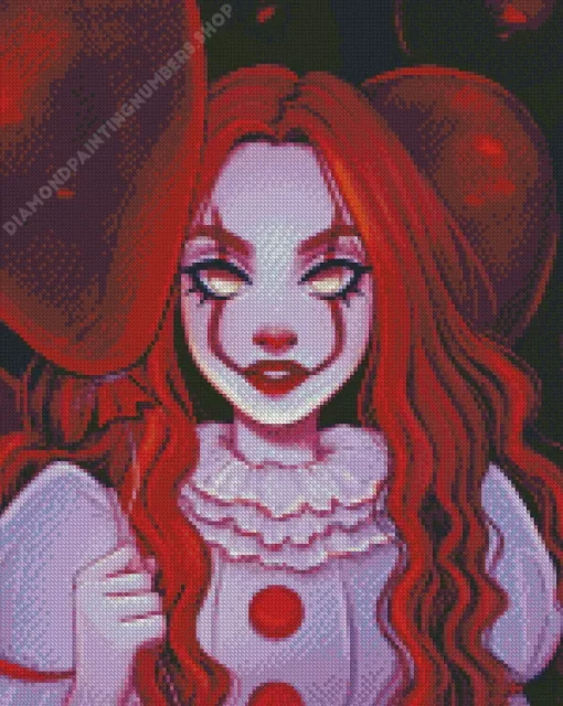 female pennywise art Diamond Paintings