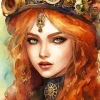 female steampunk art Diamond Paintings