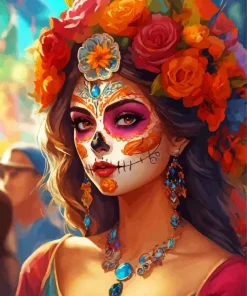 female sugar skull Diamond Paintings