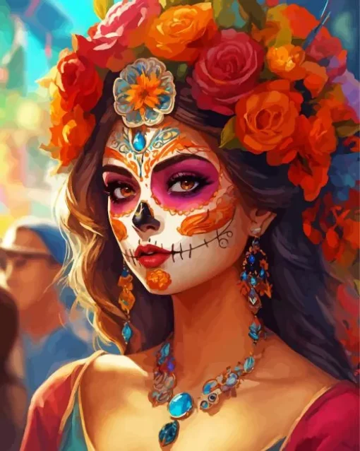 female sugar skull Diamond Paintings