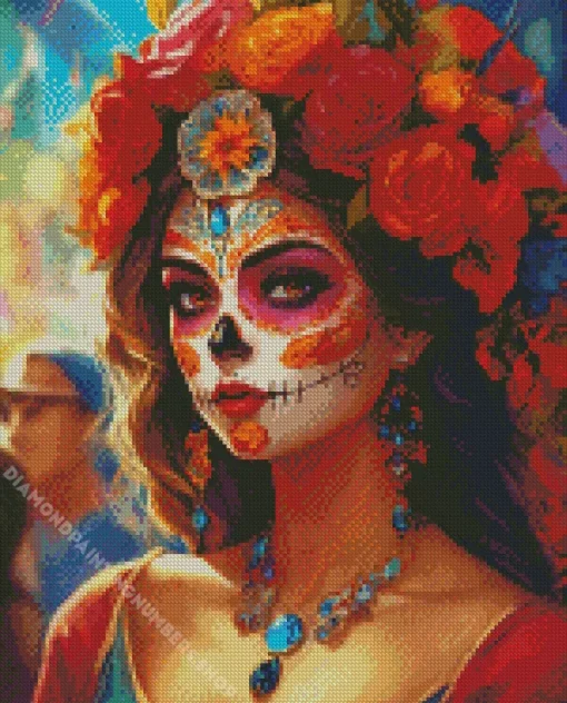 female sugar skull Diamond Paintings