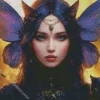 ghotic fairy and cat Diamond Paintings