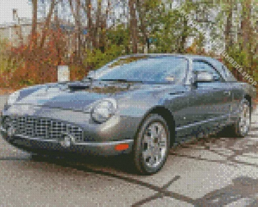 grey 2003 ford thunderbird Diamond Paintings