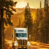grey commercial truck Diamond Paintings